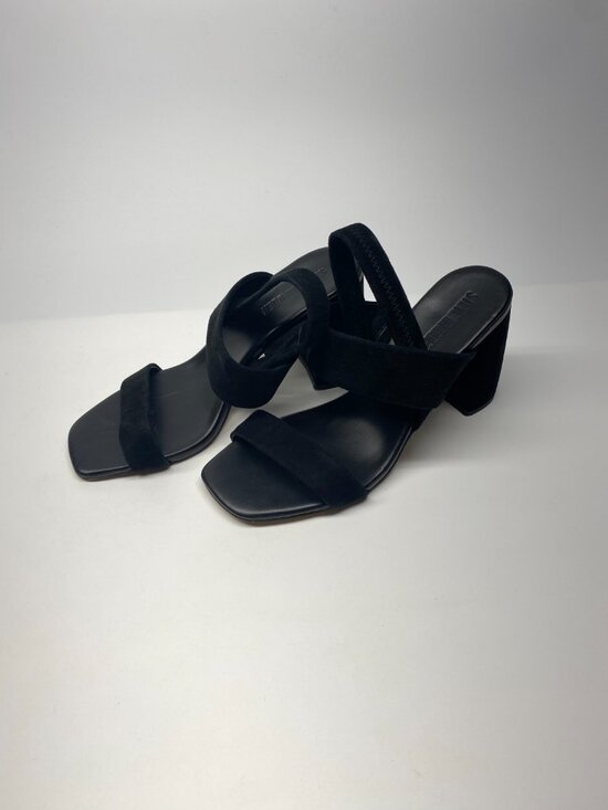 Steve Madden Shoes - Steve Madden Women's Marbell Slingback Black Suede Block-Heel Sandals Sz 9.5